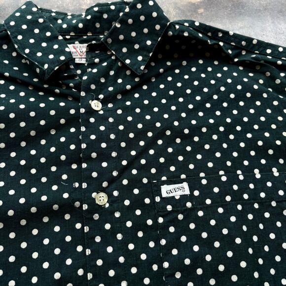 Vintage Georges Marciano Guess Polka Dot Rare‎ Shirt - Picture 2 of 4